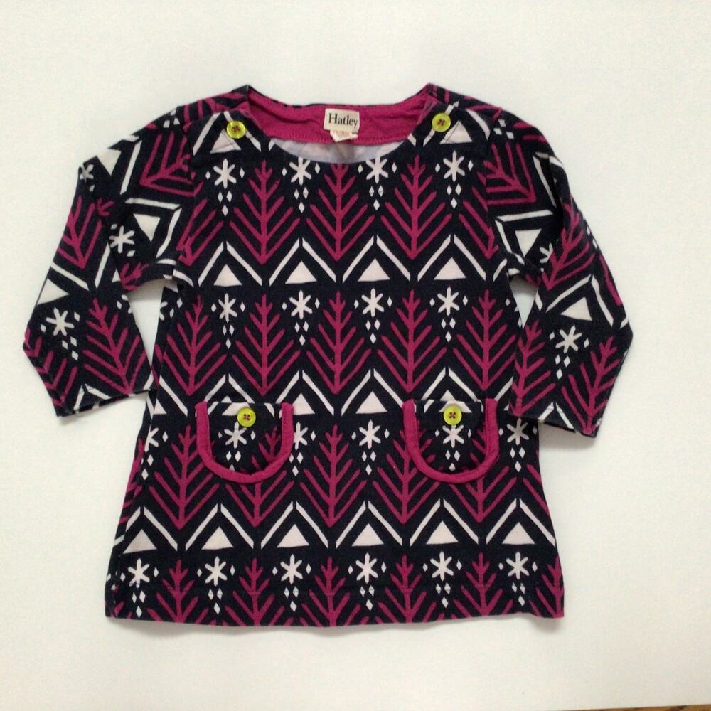 Hatley Girl's Long Sleeve Dress Sz 12-18 months